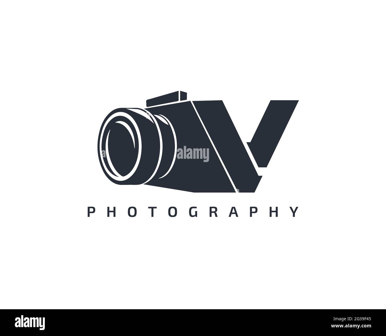 letter V Camera logo template. Camera logo icon on white background. Trendy  design logo camera Stock Vector Image & Art - Alamy