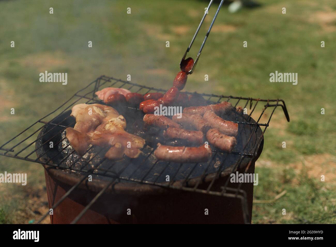 BBQ day in the garden. Stock Photo