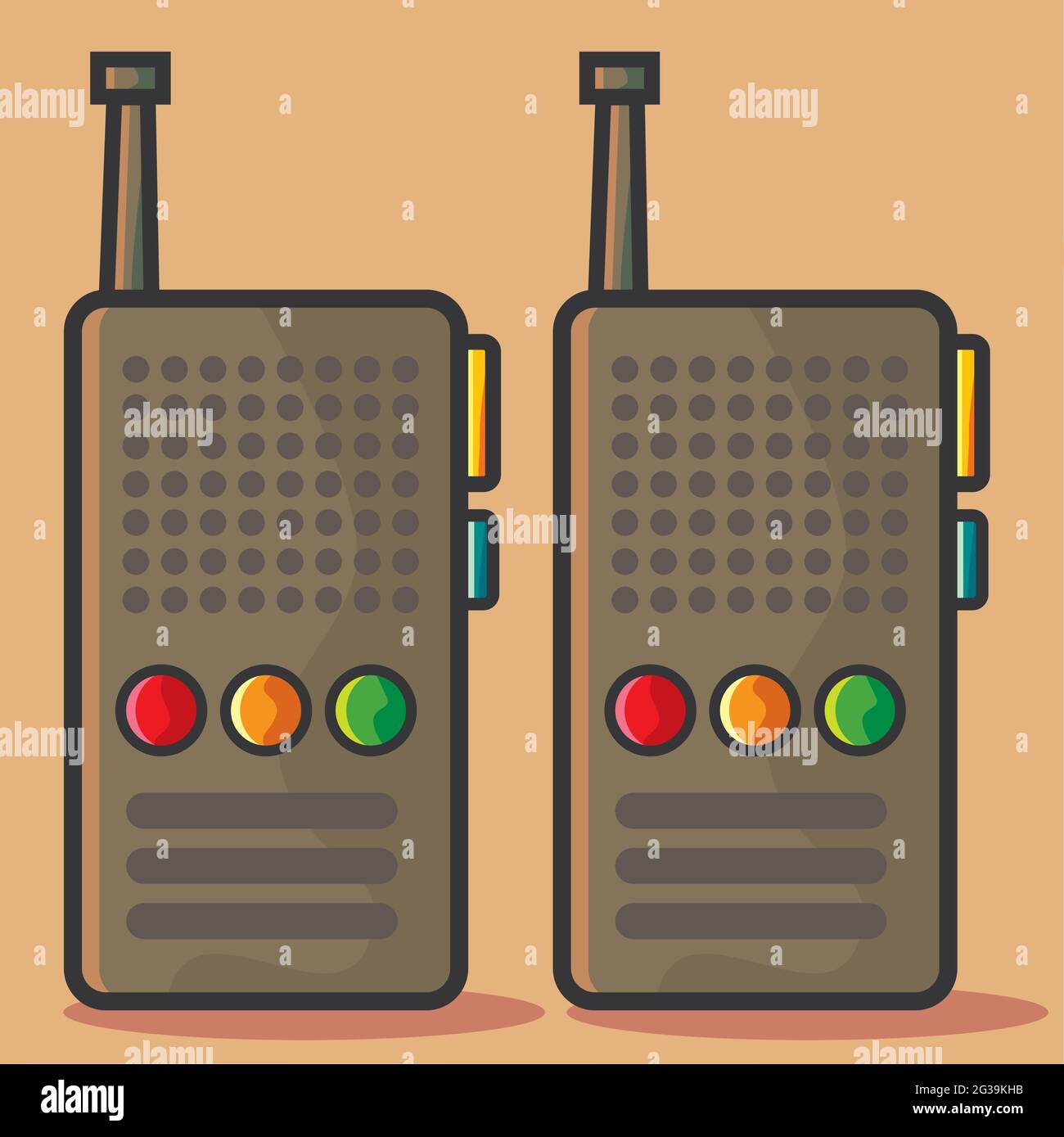 walkie talkie vector illustration in flat style Stock Vector