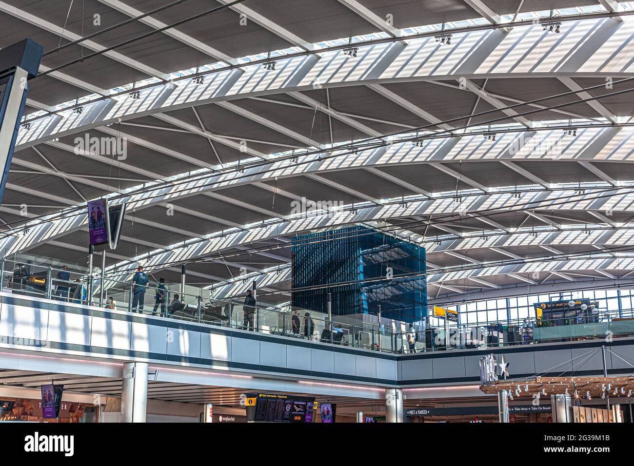 Heathrow Terminal 5 roof architectural detail, London, England, UK. Stock Photo