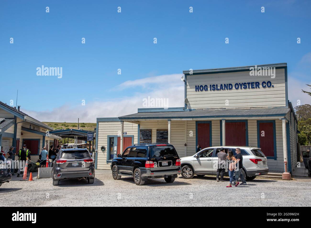 Hog Island Oyster Co. in Marshall. Tomales Bay is a long narrow inlet