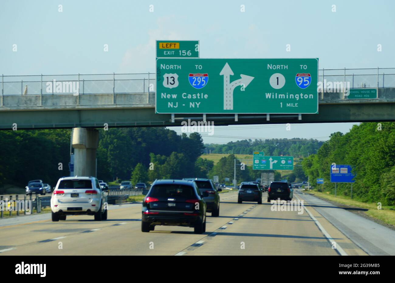 Red Lion, Delaware, U.S.A - June 08, 2021 - The view of summer traffic on  Route 1 North towards Route 13, Interstate 95 and 295 Stock Photo - Alamy