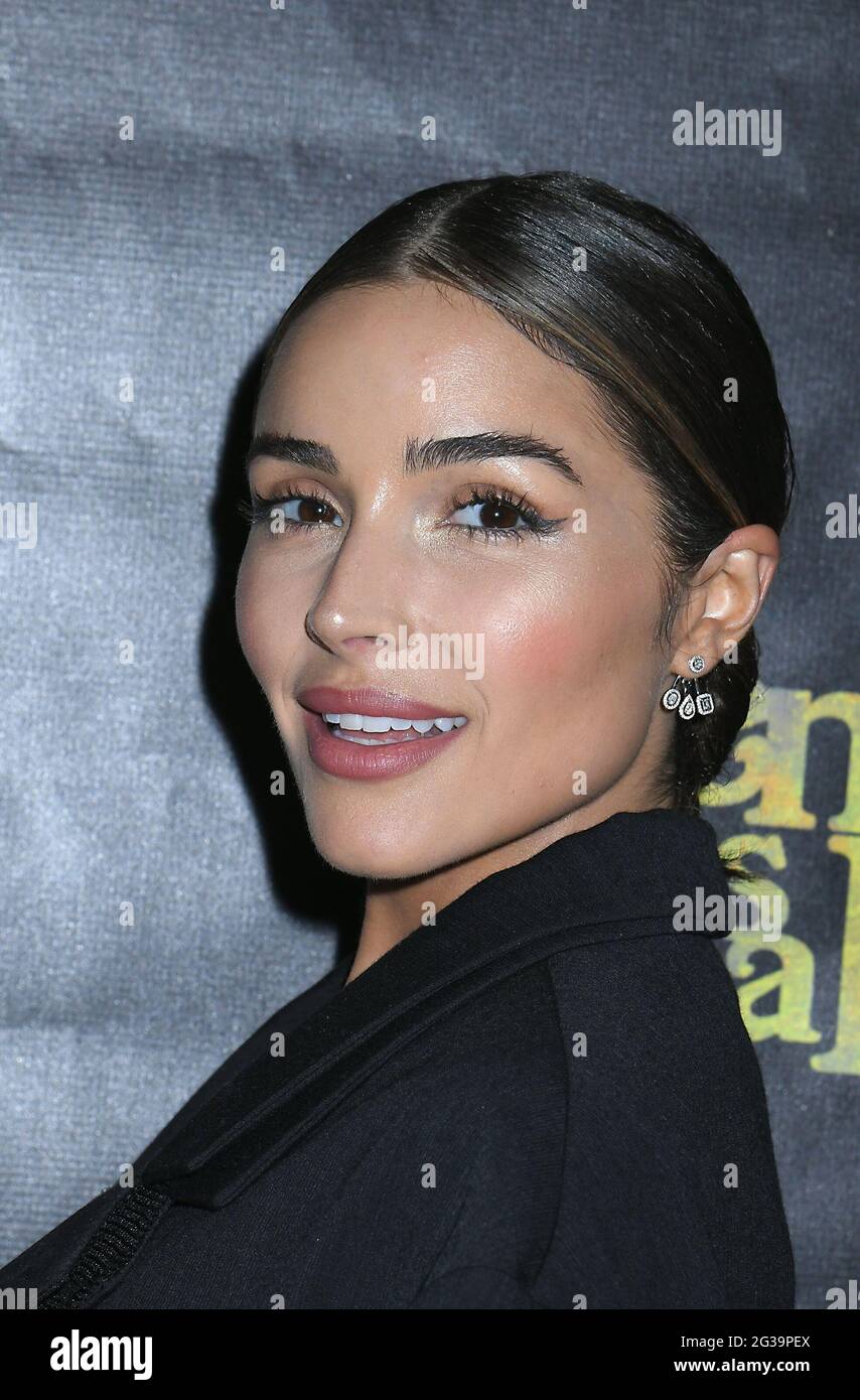 Olivia Culpo in Louis Vuitton black dress attends The Tribeca Festival