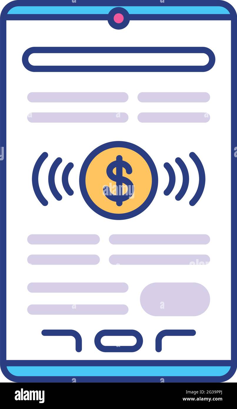smartphone online payment Stock Vector