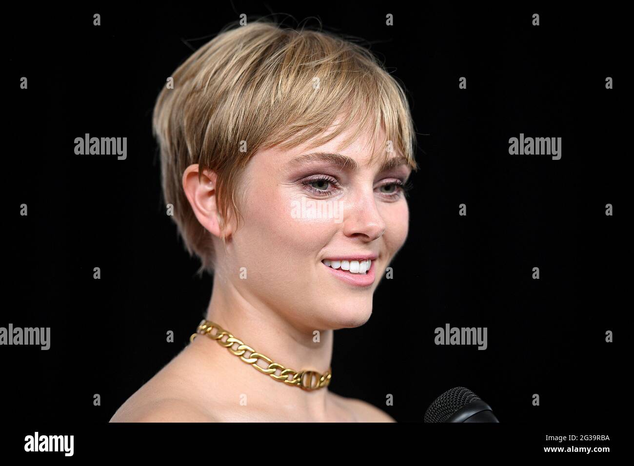 Actress Annasophia Robb attends the “Dr. Death” premiere at the 2021  Tribeca Film Festival held at Pier 76 in New York, NY, June 14, 2021.  (Photo by Anthony Behar/Sipa USA Stock Photo - Alamy