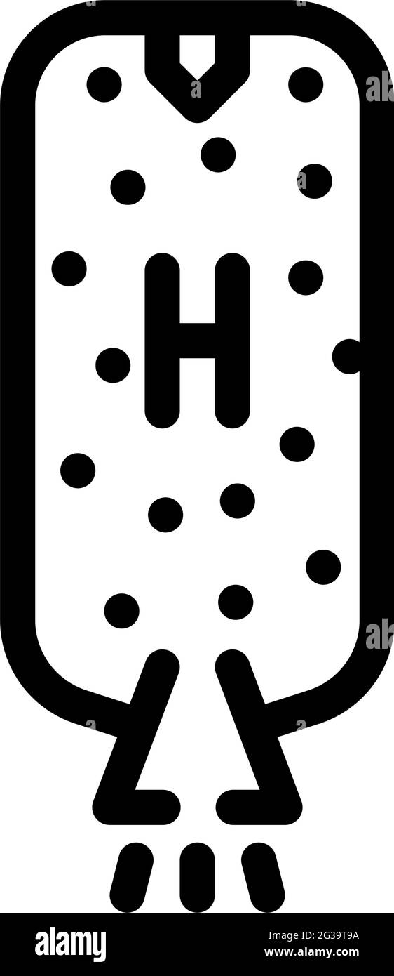 rocket fuel hydrogen line icon vector illustration Stock Vector Image