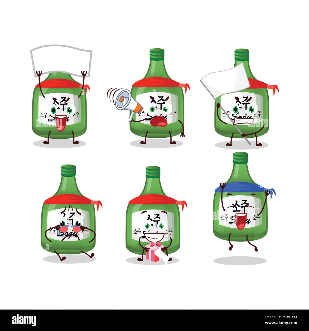 Mascot design style of soju character as an attractive supporter ...