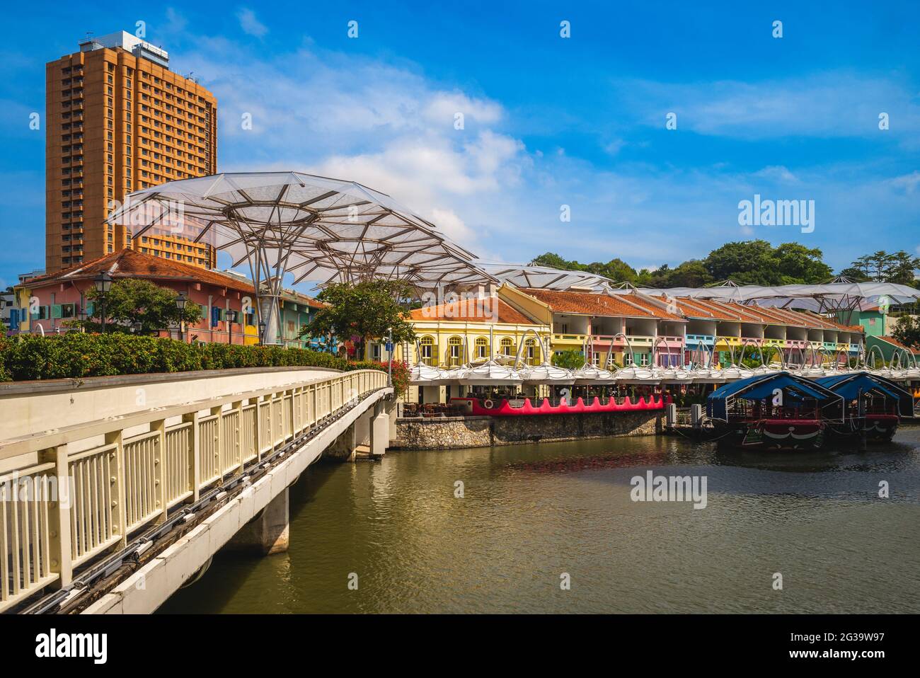 Clarke Quay located at Singapore River Planning Area in singapore Stock Photo