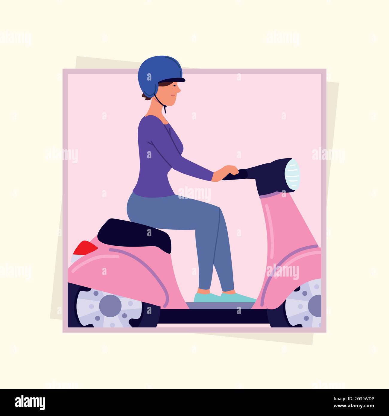 Woman motorbike helmet Stock Vector Images - Page 2 - Alamy