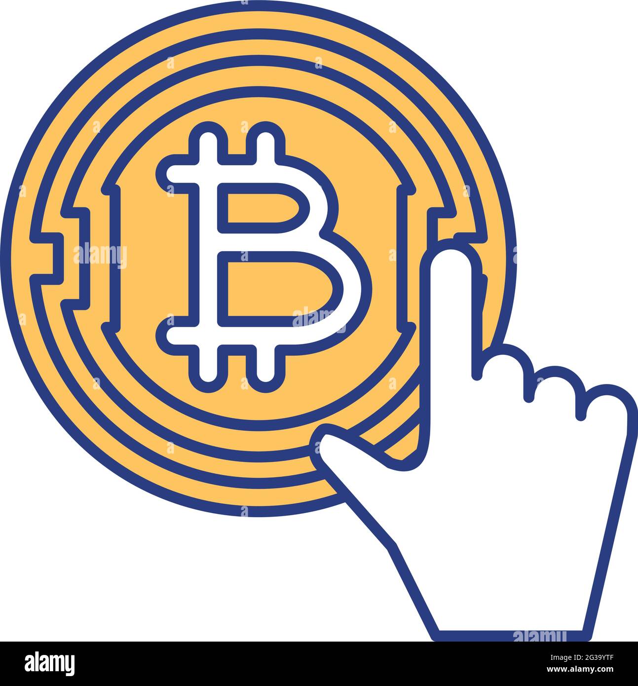 online payment bitcoin Stock Vector