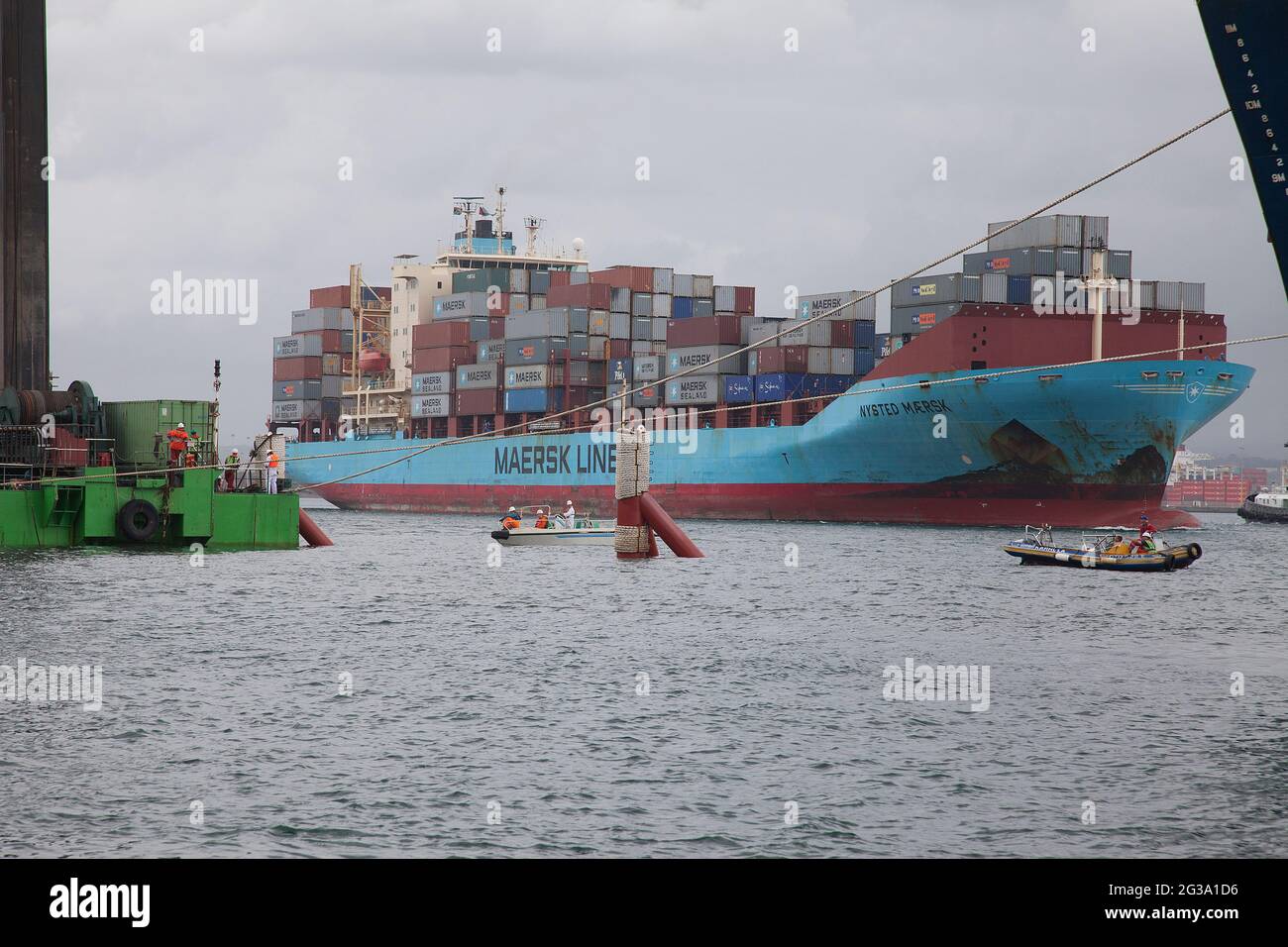 Container ship in Durban Harbour, South Africa Stock Photo Alamy