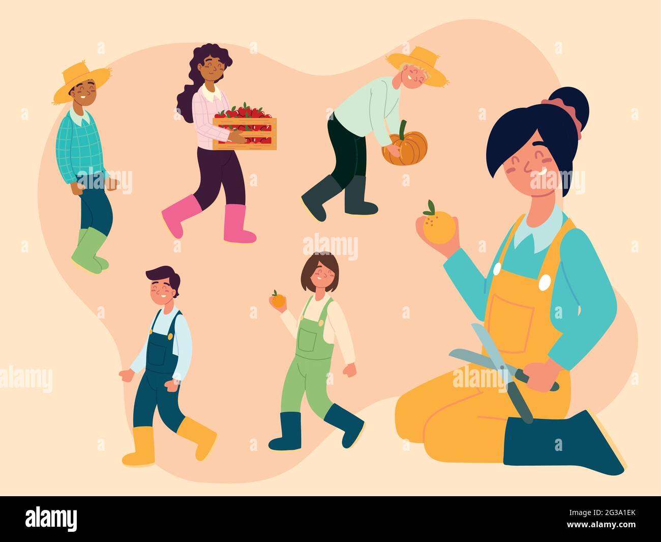 set of farmers Stock Vector Image & Art - Alamy