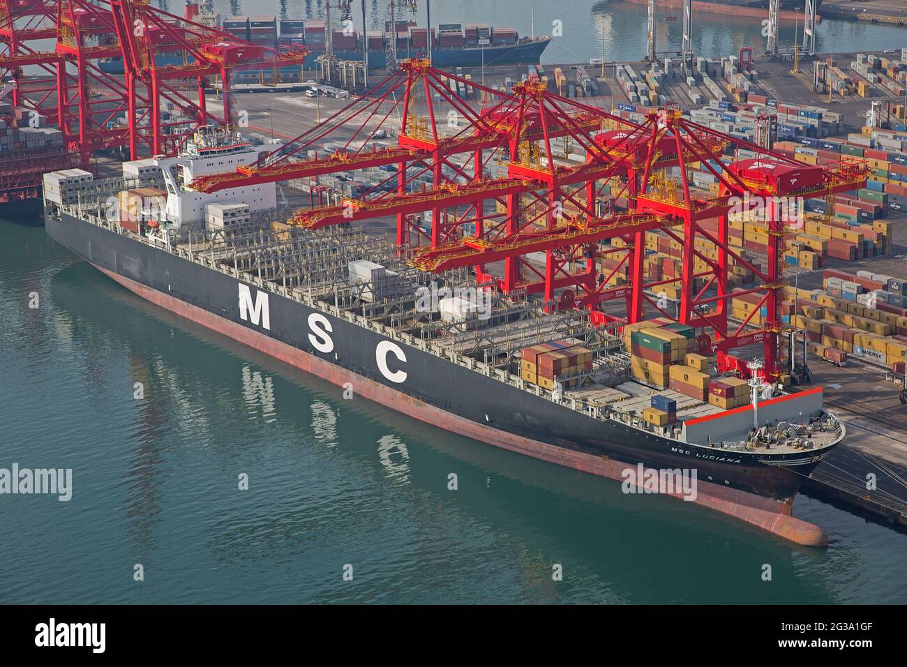 Container ship in Durban Harbour, South Africa Stock Photo Alamy