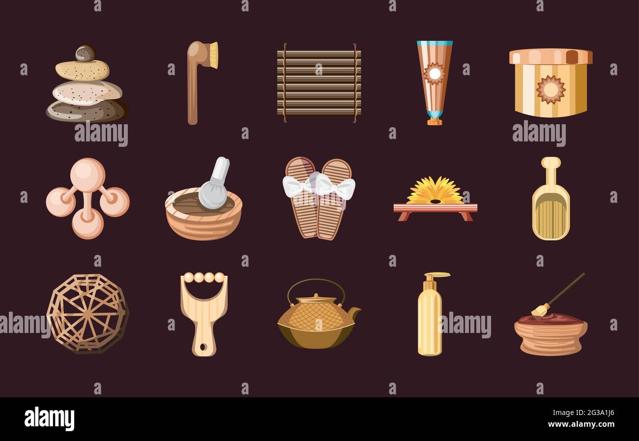 spa icon set Stock Vector Image & Art - Alamy