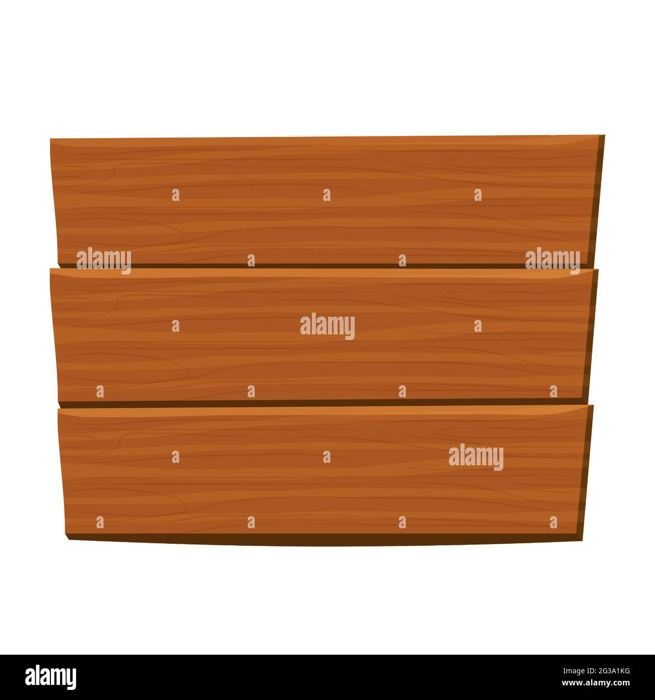 Wood sign, banner, wooden empty plank in cartoon style isolated on ...