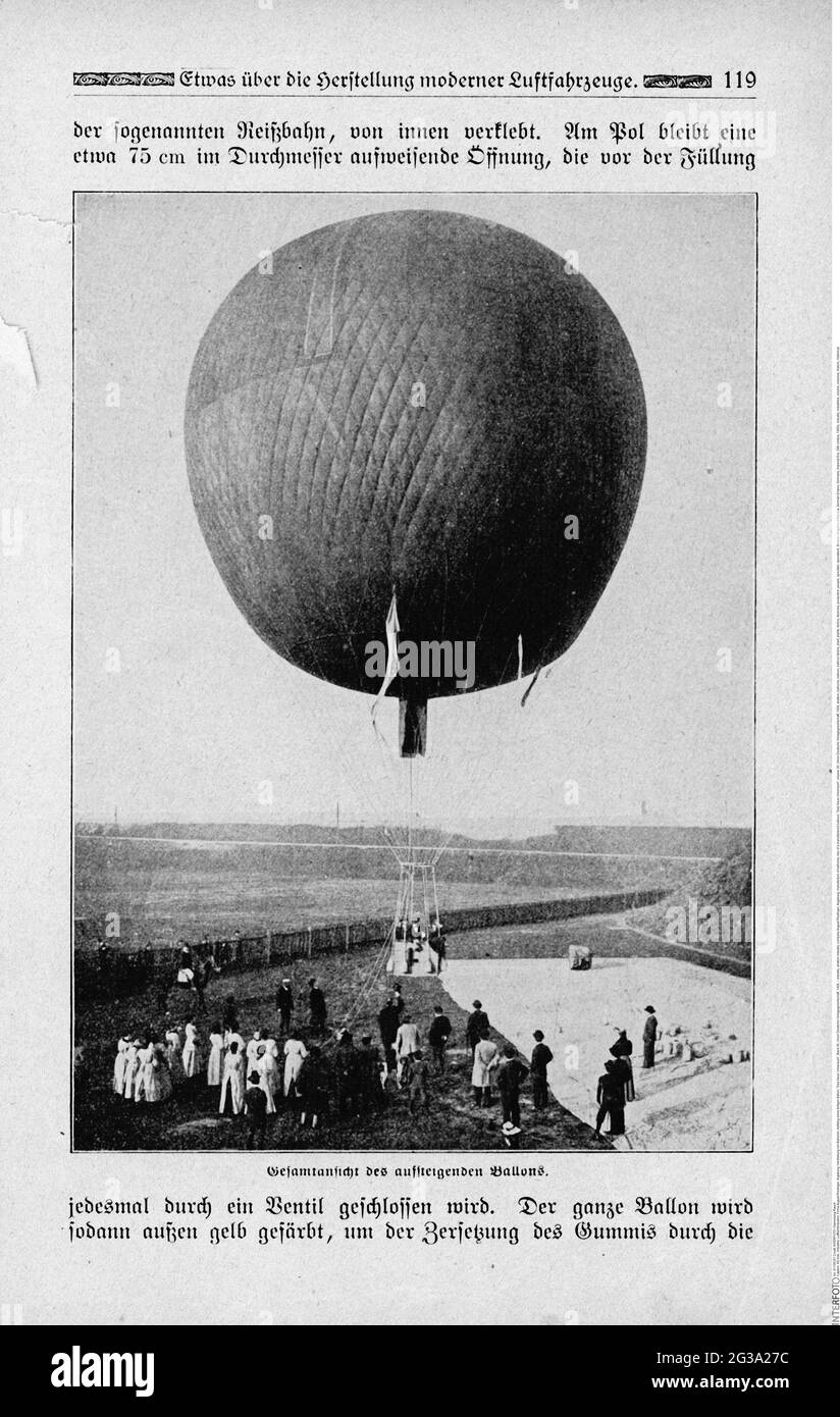 industry, aviation industry, company August Riedinger, Augsburg, manufacture of balloons, ADDITIONAL-RIGHTS-CLEARANCE-INFO-NOT-AVAILABLE Stock Photo