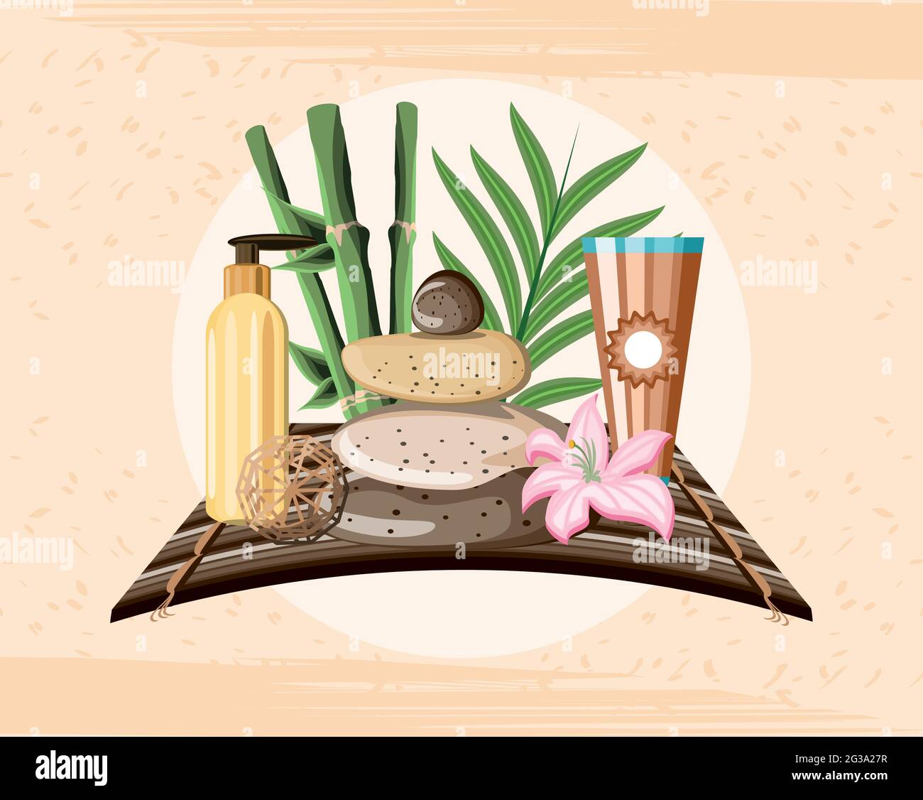 spa therapy wellness Stock Vector
