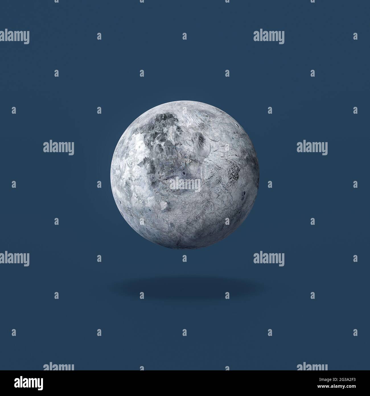 Eris Planet on Blue Background Stock Photo