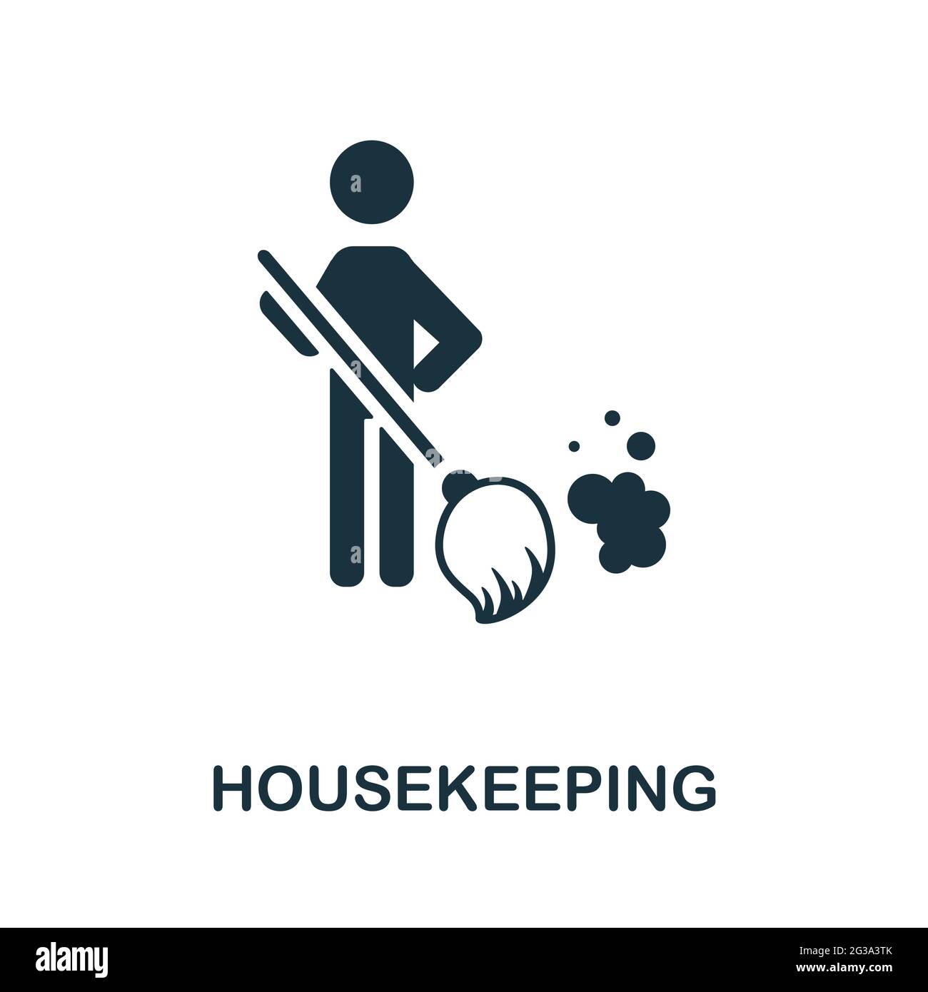 Housekeeping icon. Monochrome simple element from housekeeping