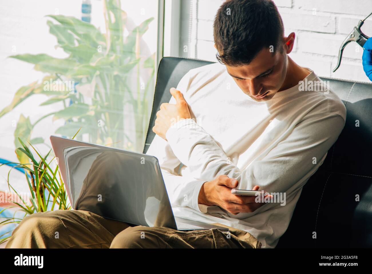 Students working at computer workstation hi-res stock photography and ...