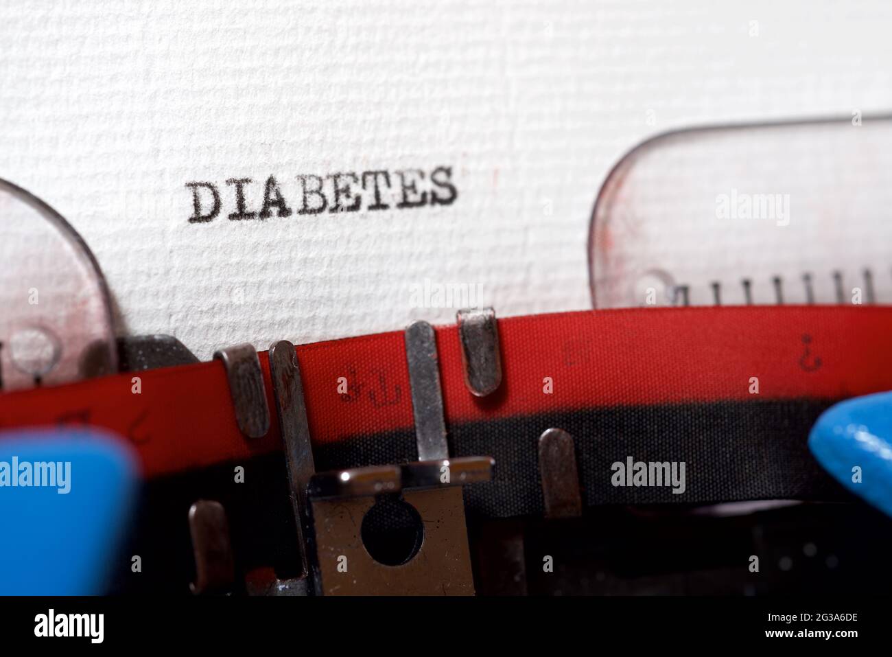The word diabetes written with a typewriter Stock Photo - Alamy