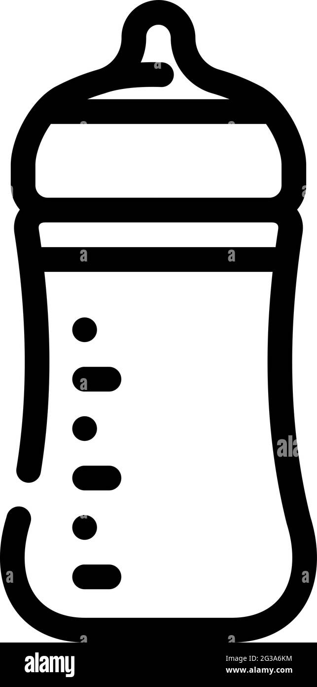 baby feeding plastic bottle line icon vector illustration Stock Vector ...
