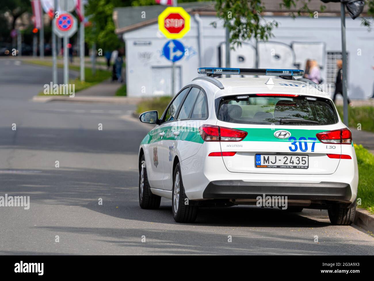 Police car riga latvia europe hi-res stock photography and images - Alamy