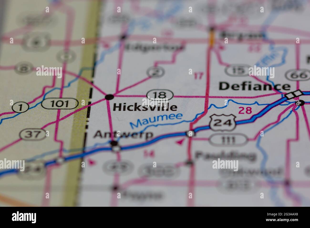 Hicksville ohio on a map hires stock photography and images Alamy