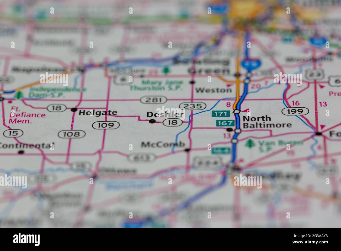 Deshler map hires stock photography and images Alamy