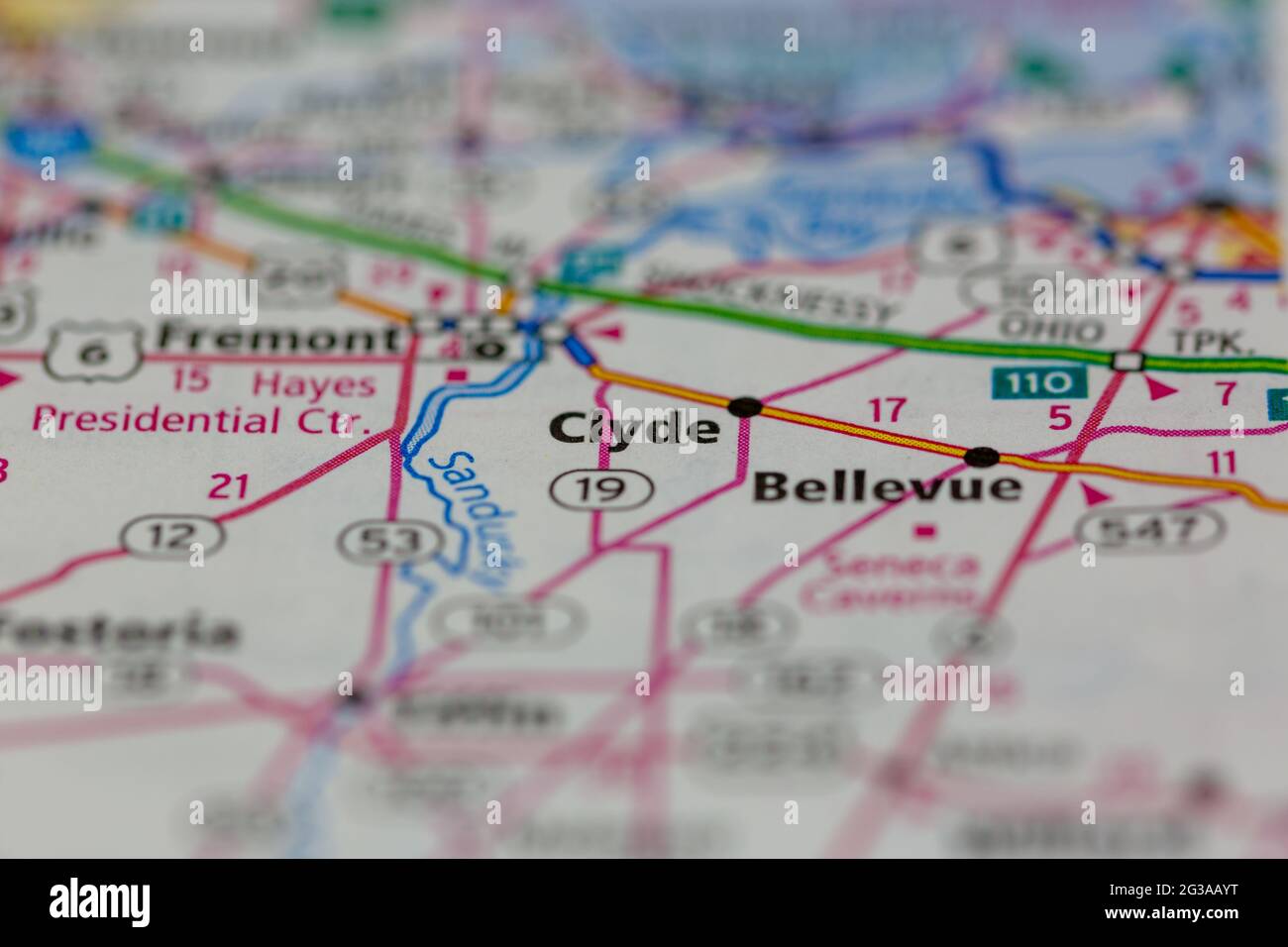 Map of clyde ohio hires stock photography and images Alamy
