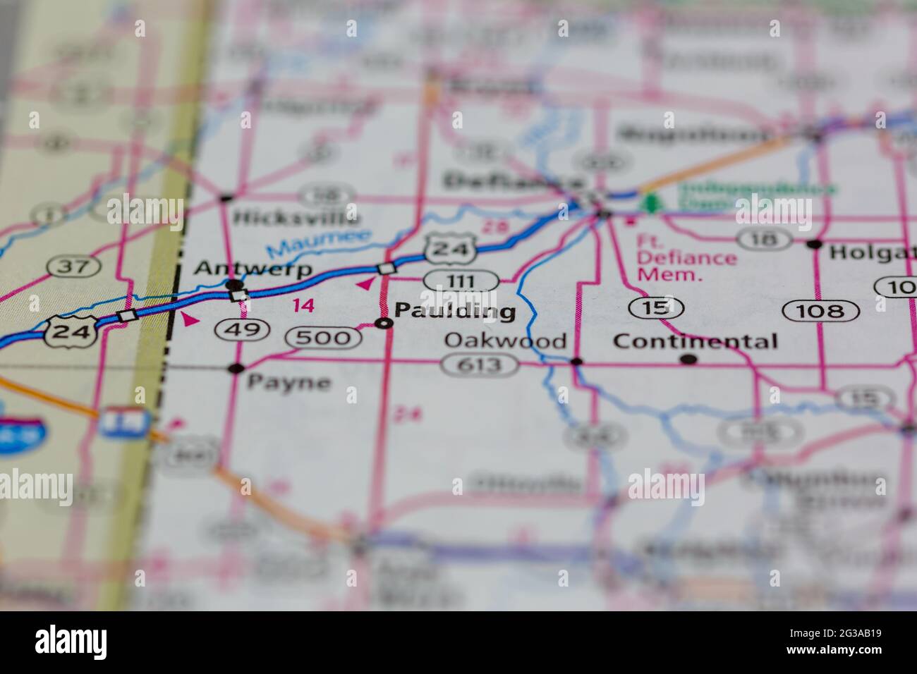 Map of paulding ohio hires stock photography and images Alamy
