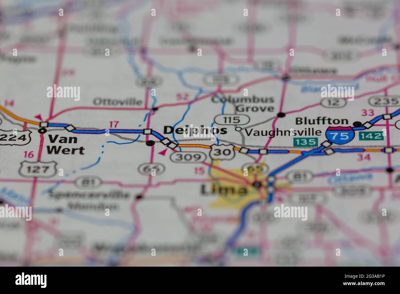 Map of delphos ohio hires stock photography and images Alamy