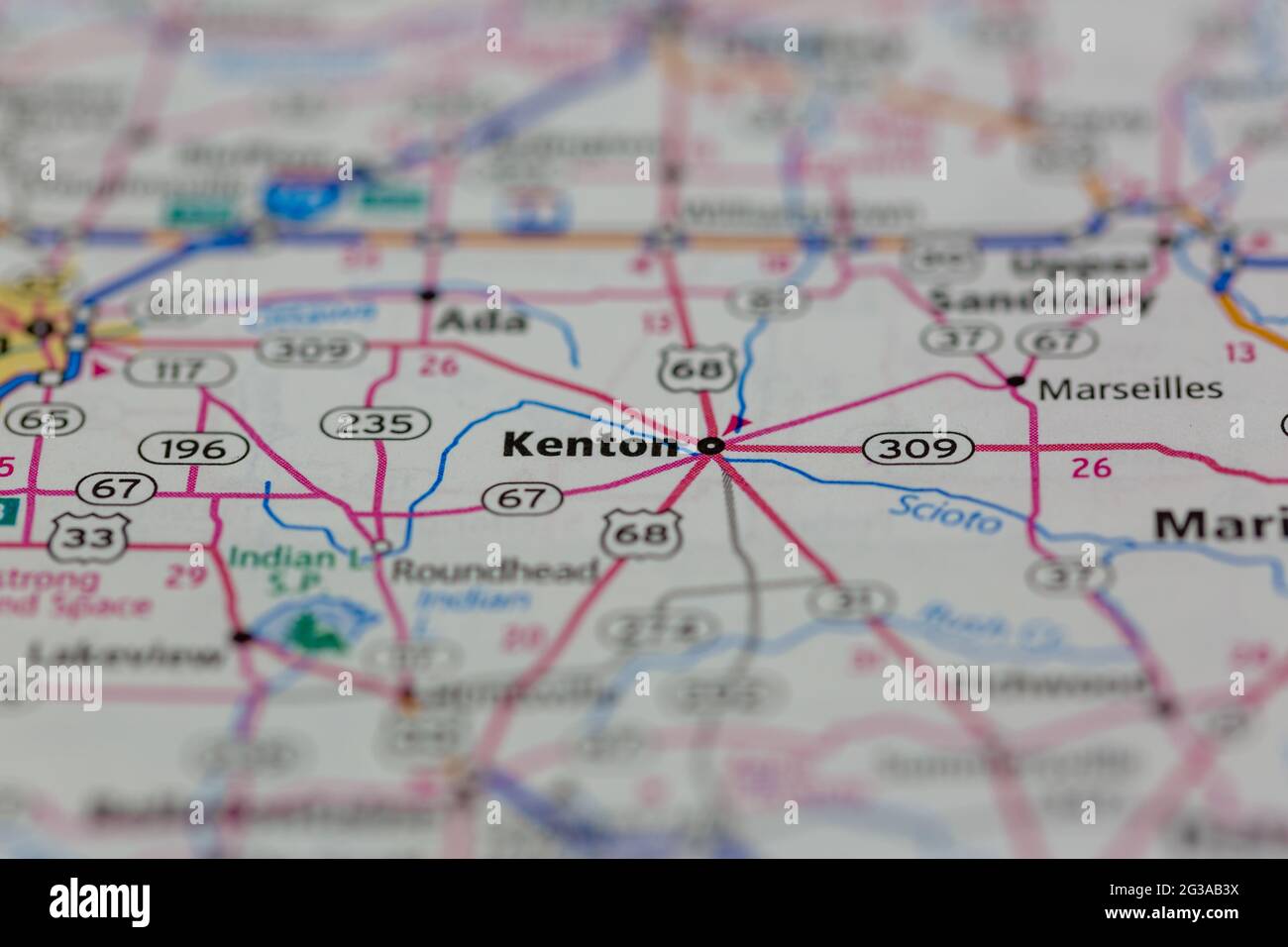 Map of kenton ohio hi-res stock photography and images - Alamy