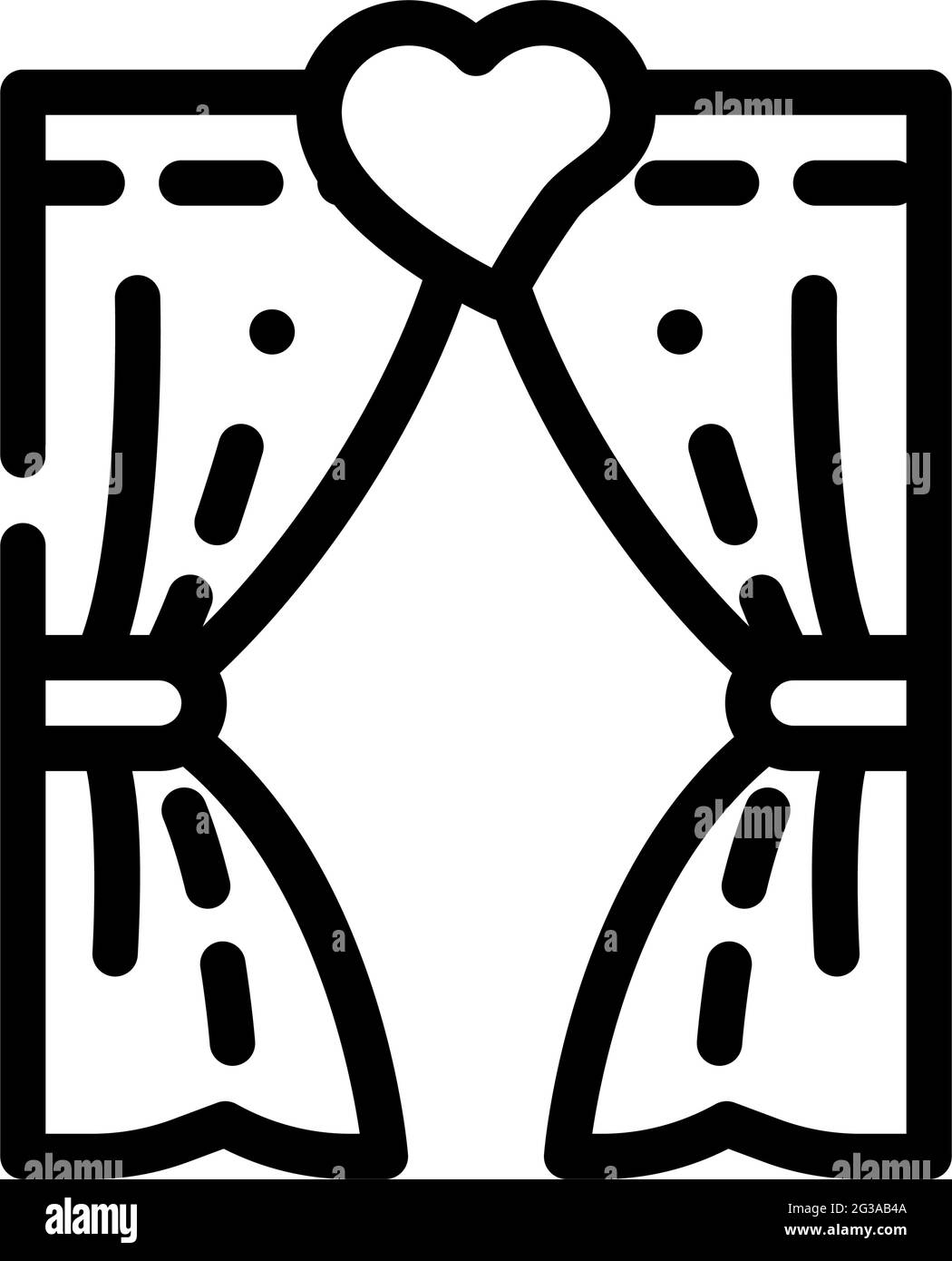 arch for lovers in wedding day line icon vector illustration Stock ...