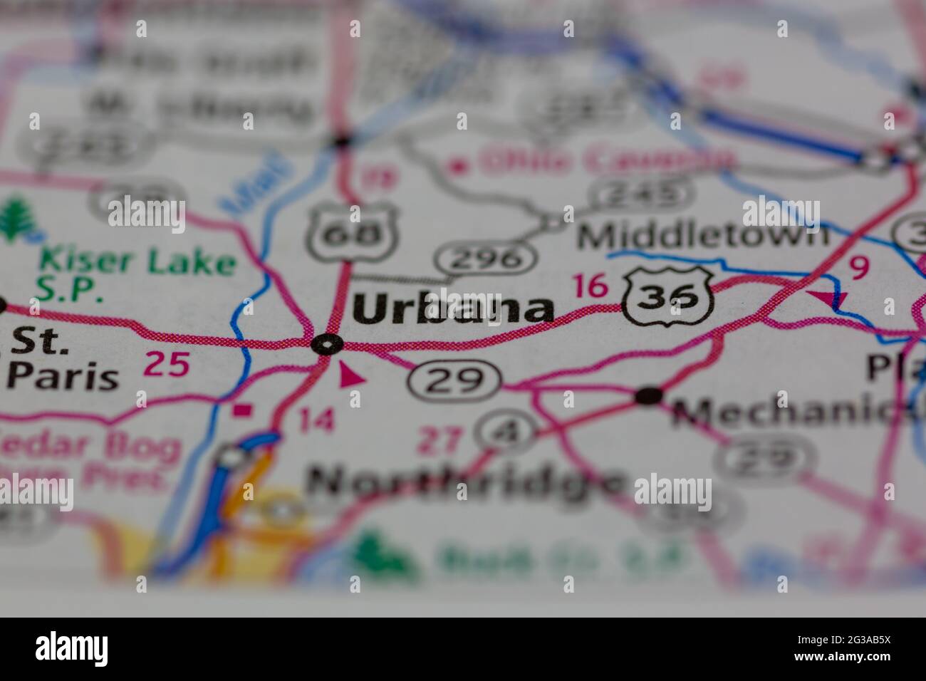 Map of urbana ohio hi-res stock photography and images - Alamy