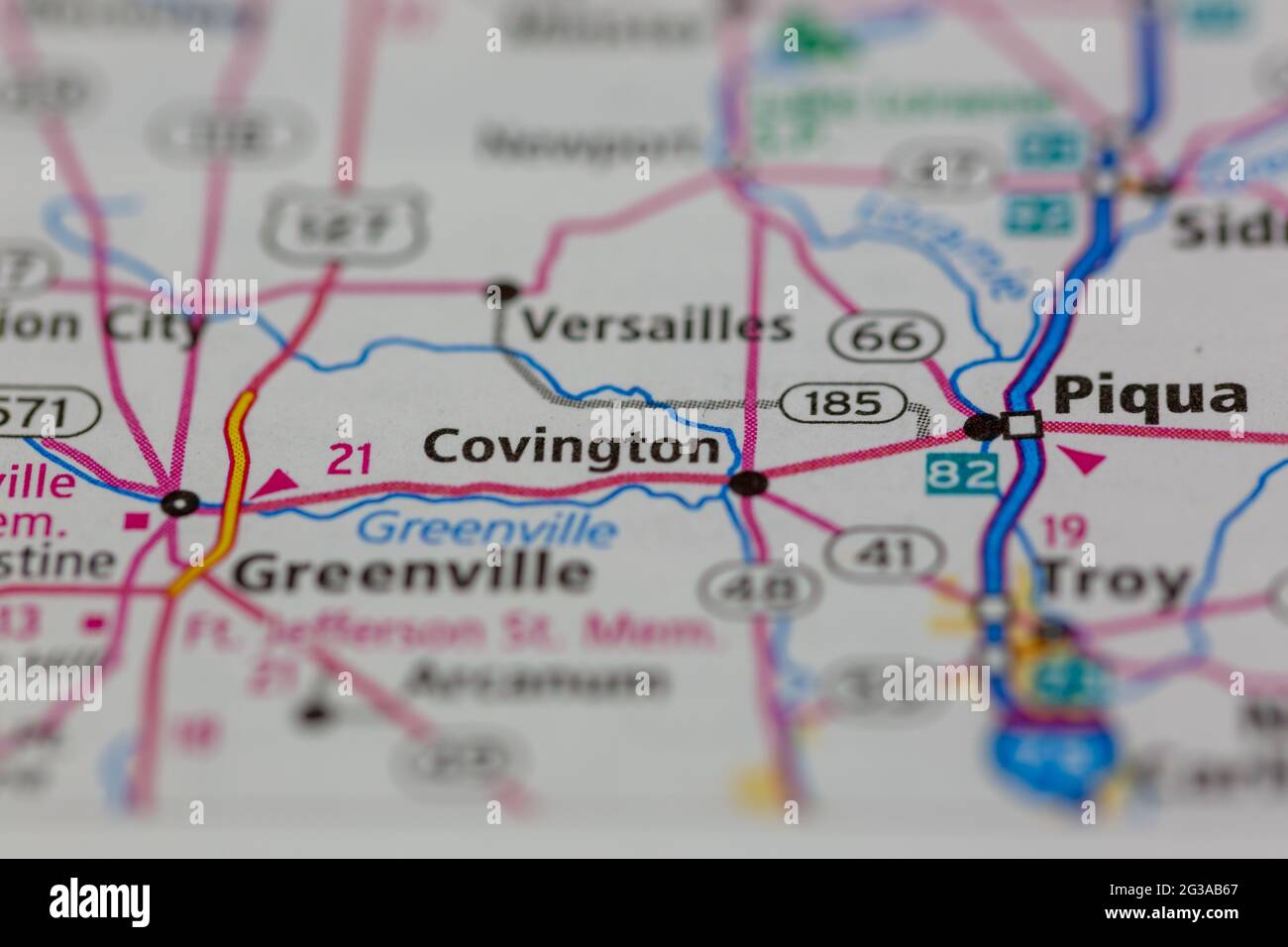 Covington ohio map hires stock photography and images Alamy