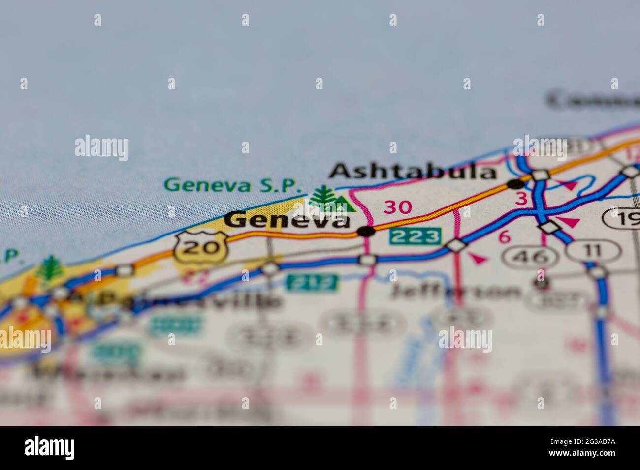 Map of geneva ohio hires stock photography and images Alamy