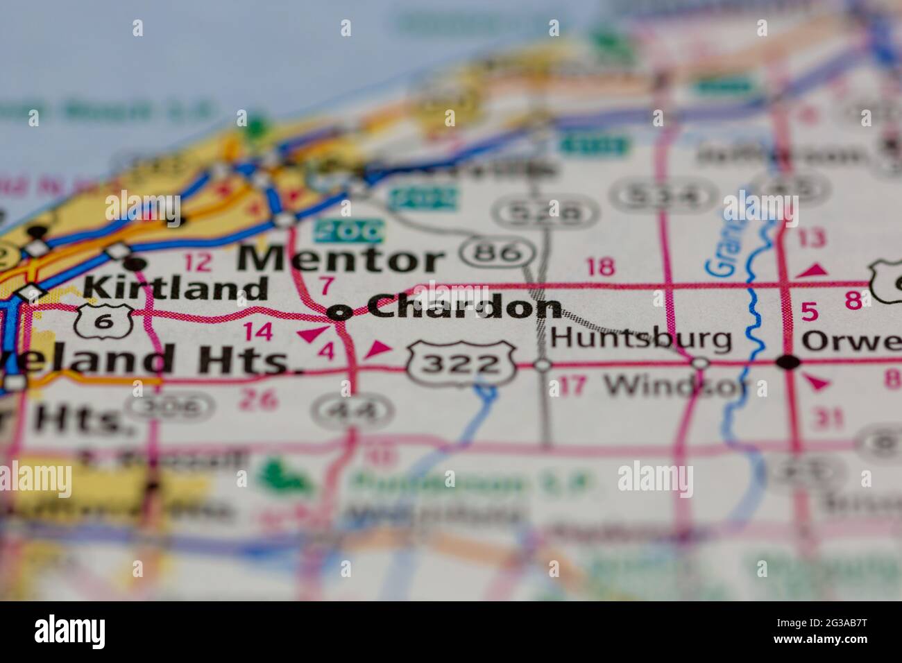 Chardon on a map hires stock photography and images Alamy