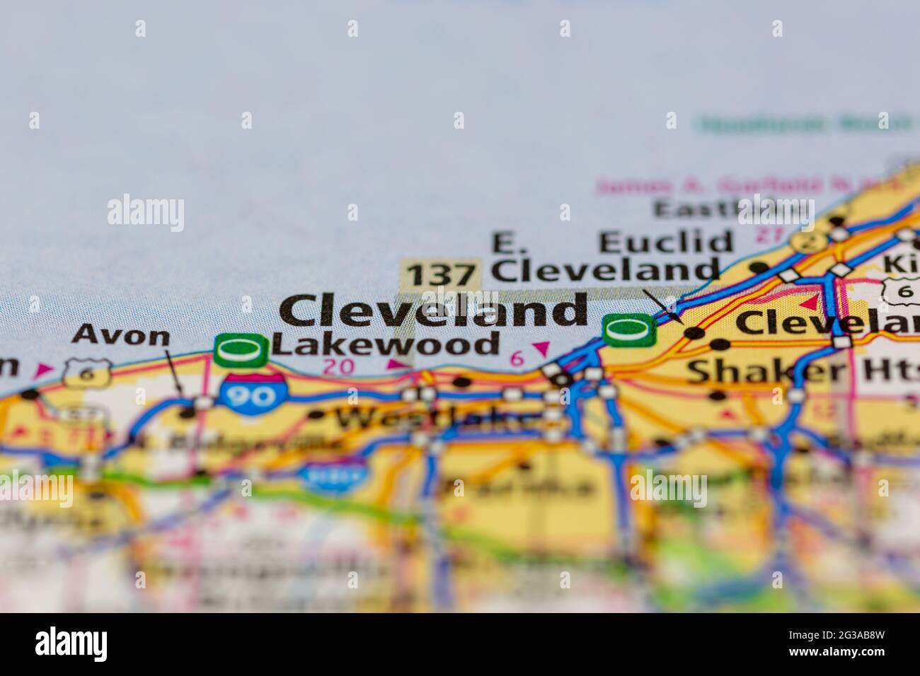 Cleveland Ohio USA Shown On A Geography Map Or Road Map Stock Photo Alamy Cleveland Ohio Usa Shown On A Geography Map Or Road Map 2G3AB8W