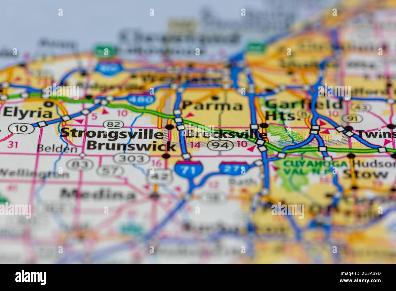 Map of brecksville hi-res stock photography and images - Alamy