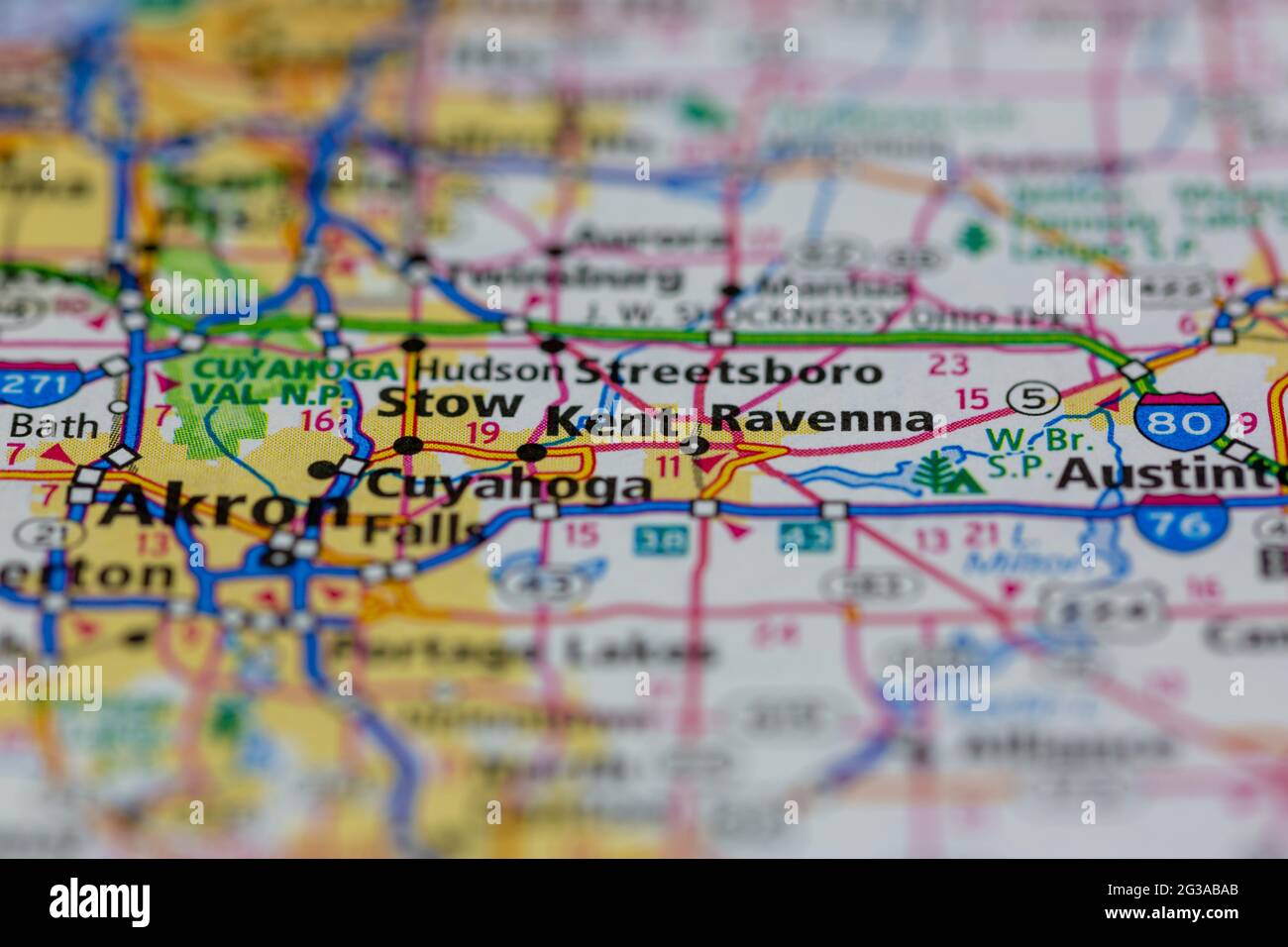 Kent ohio map hires stock photography and images Alamy