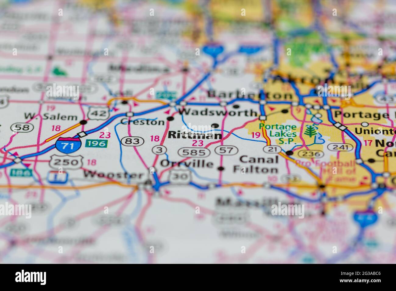 Map of rittman hires stock photography and images Alamy