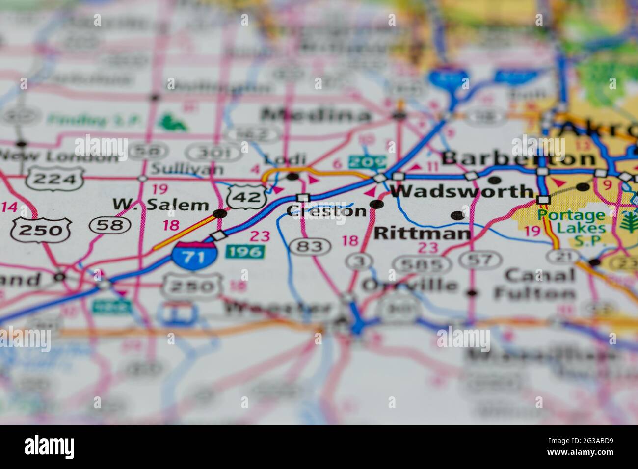 Creston ohio on a map hires stock photography and images Alamy