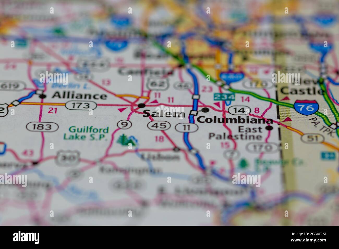 Salem ohio map hires stock photography and images Alamy