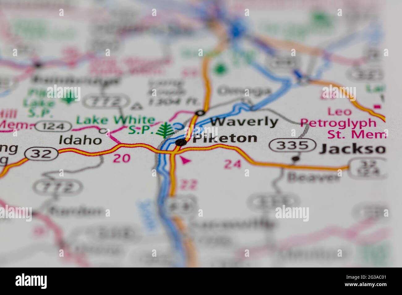 Piketon ohio on a map hires stock photography and images Alamy
