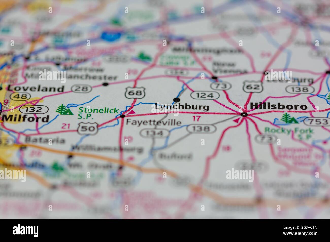 Map of lynchburg ohio hires stock photography and images Alamy