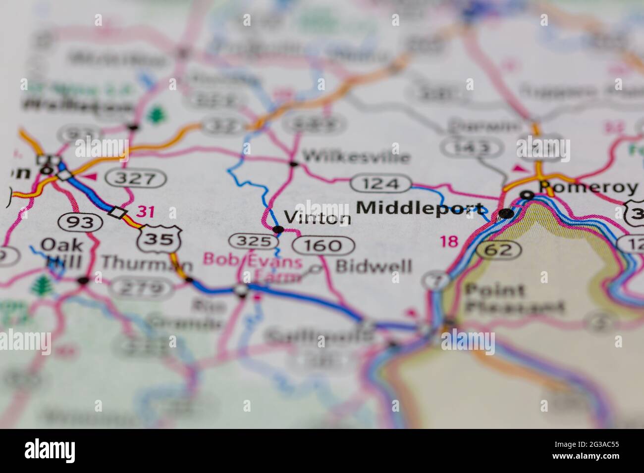Vinton on a map hires stock photography and images Alamy
