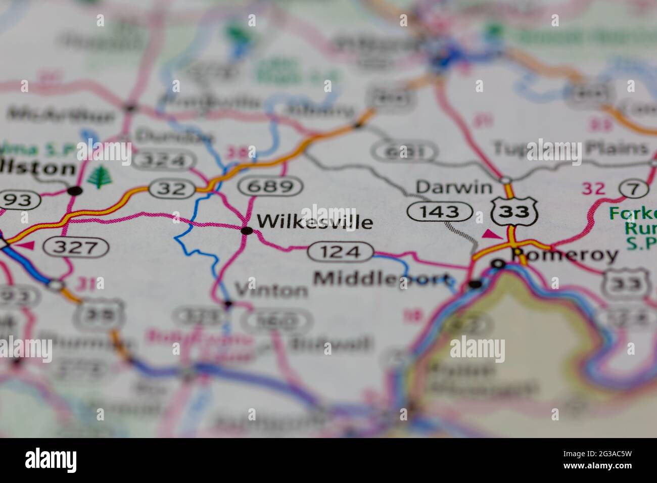 Wilkesville map hires stock photography and images Alamy