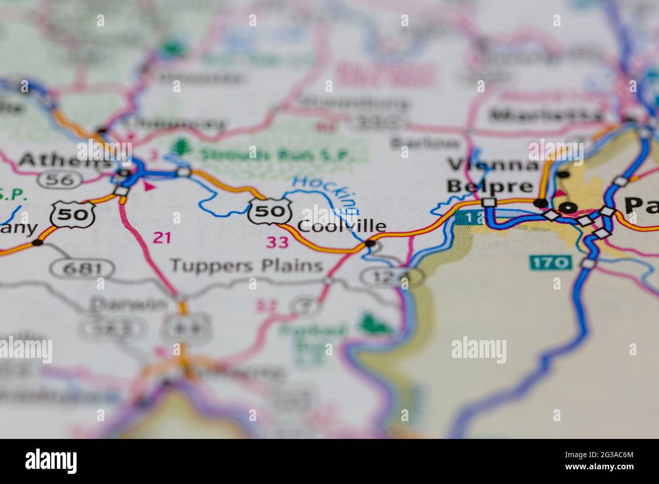 Geographical representation of Coolville, Ohio