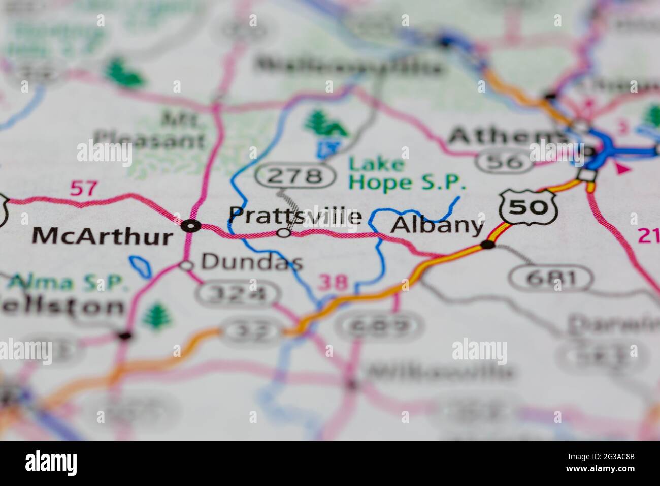 Prattsville map hires stock photography and images Alamy